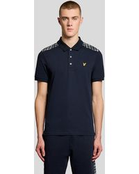 Lyle & Scott - Lyle & Scott Check Panelled Polo Shirt - Lyst