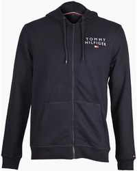 Tommy Hilfiger - Embroidered Logo Zip-Thru Hoodie - Lyst