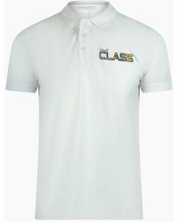 Roberto Cavalli - Cavalli Class Vibrant Floral Logo Off Polo Shirt - Lyst