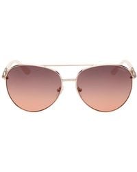 Guess - Gradient Bordeaux Lens Shiny Rose Sunglasses - Lyst