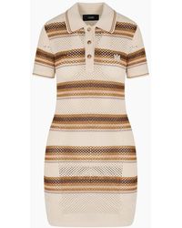 Amiri - Ma Striped Polo Mini Dress - Lyst