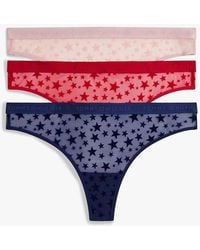 Tommy Hilfiger - Uw0Uw06135 Gift 3 Pack Thong Thong Multicoloured - Lyst