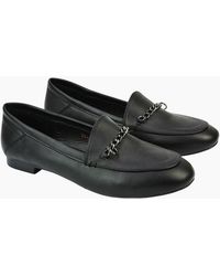 XY London - Ladies Tessah Chain Detail Flat Loafers - Lyst