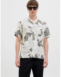 Jack & Jones - Premium Bahamas Print Resort Short Sleeve Shirt Steeple - Lyst