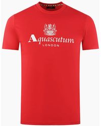Aquascutum - London Aldis Brand Logo T-Shirt - Lyst