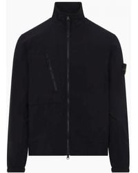 Stone Island - S0375 1200036 Stretch Nylon Fleece Light Shell Jacket - Lyst