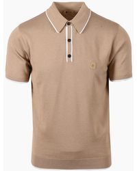 Gabicci - Lineker Knitted Polo Shirt Sandstone - Lyst