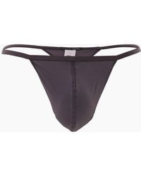 Hom - Plume Ultra-Light G-String, Anthracite - Lyst