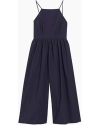 Ted Baker - Eze Squared Neck Strappy Cross Over Dark Jumpsuit - Lyst