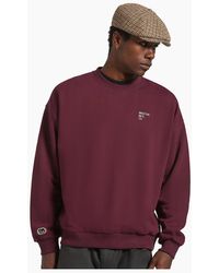 Brixton - Embroidered Heavyweight Oversized Crew Sweatshirt - Lyst