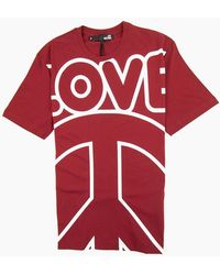 Love Moschino - Love Peace Cotton T-Shirt - Lyst