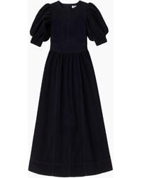 Ro&zo - Petite Cord Puff Sleeve Midi Dress - Lyst