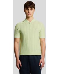 Lyle & Scott - Superfine Cotton 1/4 Zip Knitted Polo - Lyst