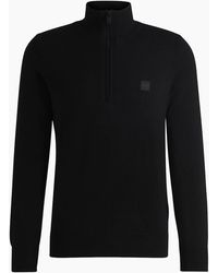 BOSS - Boss Kanobix S Quarter Zip Knitted Sweater - Lyst