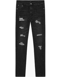 Magrit - Noir Ripped Slim Jeans - Lyst