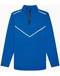 Ellesse - Zip Neck High Collar Long Sleeve Sweatshirt - Lyst