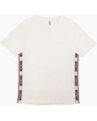Moschino - Underwear Chest Logo Tape T Shirt 0001 - Lyst