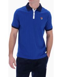 Fila - Polo Shirt Short Sleeve Vintage Striped Summer Cotton Sports Golf Tee - Lyst