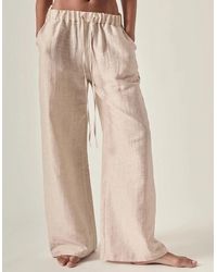 James Lakeland - Linen Blend Drawstring Trousers - Lyst