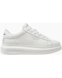 KARL LAGERFELD - Python Tab Leather Sneaker Trainer - Lyst