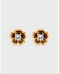 COACH - Signature Tea Rose Stud Earrings Metal - Lyst