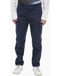 DIESEL - P-Cor-Embnew Cargo Pants Slim Fit Tapered Leg Cotton Bottom Trouser - Lyst