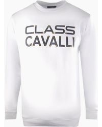 Roberto Cavalli - Cavalli Class Large Bold Logo Design Sweatshirt - Lyst