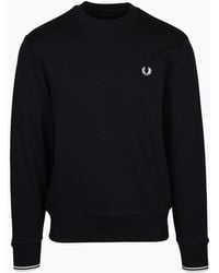 Fred Perry - Crew Neck Sweatshirt - Lyst