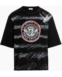 Balmain - Paris Graffiti Coin Logo T-Shirt - Lyst