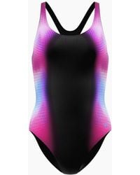 Speedo - Ladies Medalist Printed One Piece Swimsuit - Lyst
