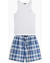 Tommy Hilfiger - Tank & Woven Short Set Pyjama Set Multicoloured - Lyst