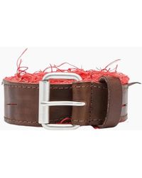DIESEL - B-Ripped Leather Belts For Trousers Jeans Cotton Metal Buckle - Lyst