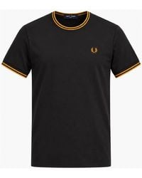 Fred Perry - Twin Tipped T-Shirt Anchor/Golden - Lyst