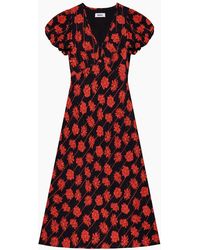 Ro&zo - Petite Rose Stripe V Neck Keyhole Dress - Lyst