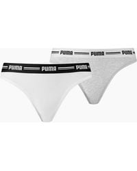 PUMA - 2-Pack Striped Logo Mid-Rise Strings - Lyst