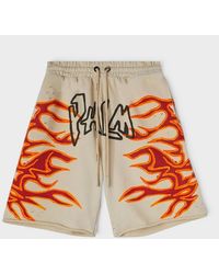 Palm Angels - Gd Graffiti Flames Sweatshort Off - Lyst