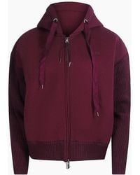 Parajumpers - Zip Fleece Burgundy Hoodie - Lyst