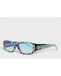 CASABLANCA - Oval Stripe Acetate Sunglasses Leopard - Lyst