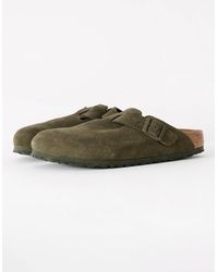 Birkenstock Boston - Suede Leather Clogs - Lyst