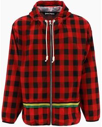 Palm Angels - Check-print Hooded Jacket - Lyst