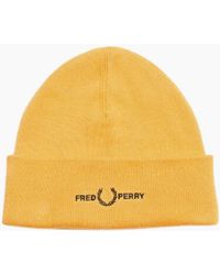 Fred Perry - Graphic Logo Golden Hour Beanie - Lyst