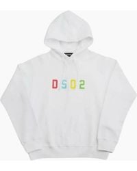DSquared² - Multicoloured Dsq2 Logo Hoodie - Lyst