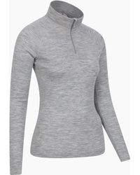 Mountain Warehouse - Ladies Merino Wool Zip Neck Thermal Top - Lyst