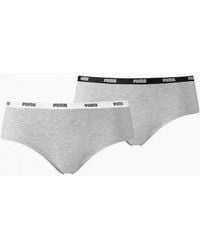 PUMA - 2-Pack Classic Logo Low-Rise Hipster Briefs, Melange - Lyst