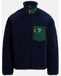 Ralph Lauren - Wool Borg Logo Sherpa Zip Through Fleece Cruise - Lyst