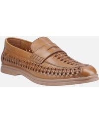 Hush Puppies - Bowie Leather Tan Loafers - Lyst