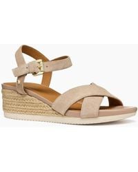 Geox - D Ischia Corda Wedge Sandals - Lyst