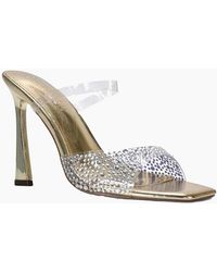 XY London - Ladies Lois Rhinestone Perspex High Heel Sandals - Lyst