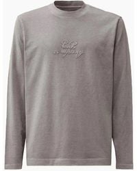 C.P. Company - Long Sleeve 20/1 Jersey Embroidered Logo T-Shirt - Lyst