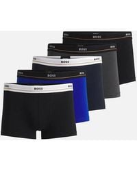 BOSS - Boss 5-Pack Essentials Boxer Trunks, Multi - Lyst